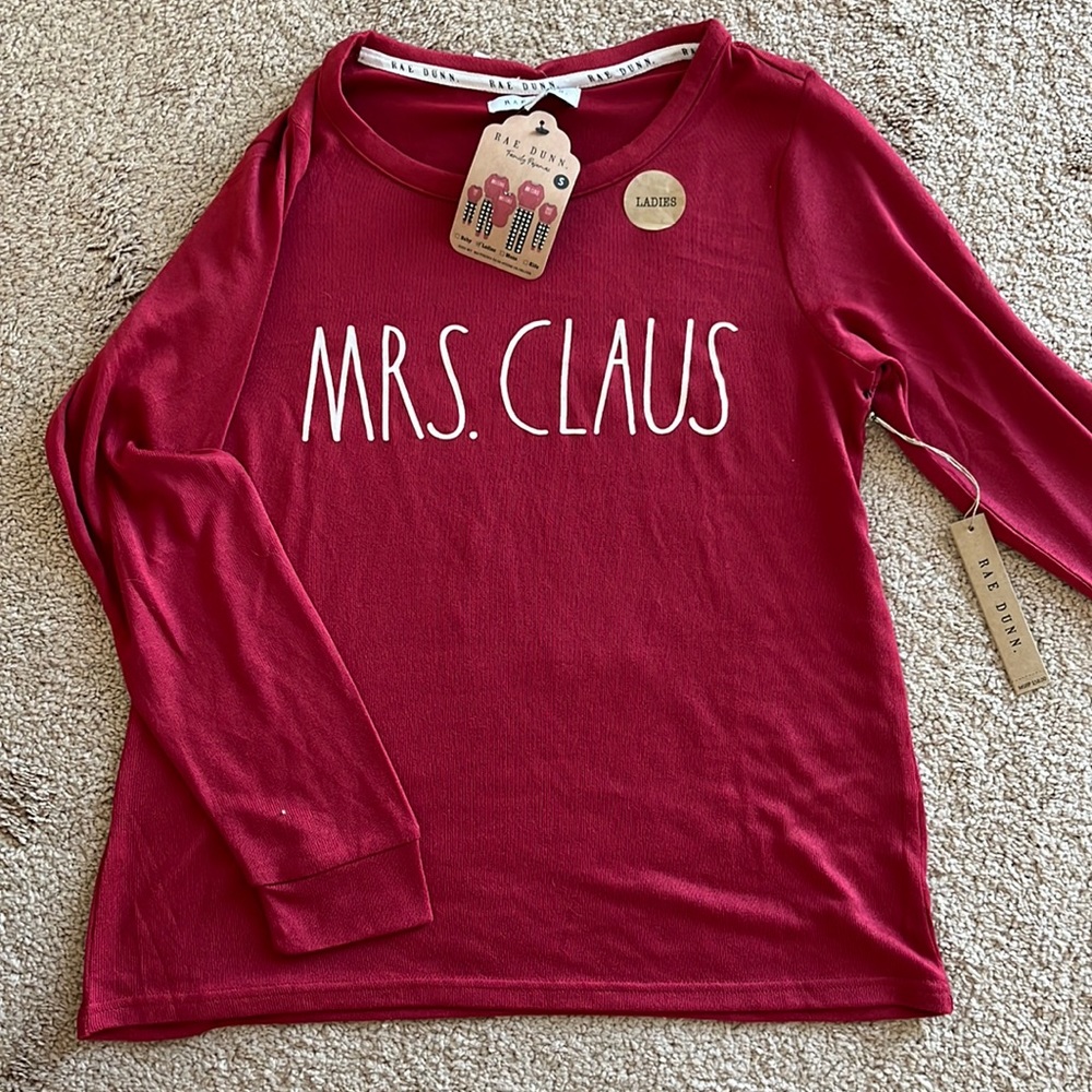 Rae Dunn Mrs. Claus Long Sleeve Tee